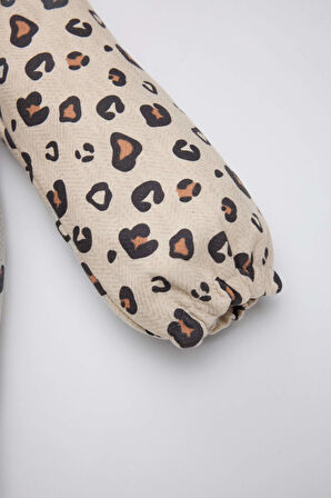 Kız Bebek Desenli Uzun Kollu Elbise