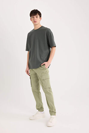 Regular Kargo Cepli Gabardin Jogger Pantolon