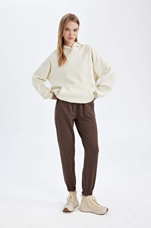 DeFacto Regular Fit Jogger Eşofman Altı Beli Paçası Lastikli Cepli Uzun Boy S8381AZ24WNBN534