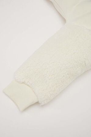 DeFacto Kız Bebek Bisiklet Yaka Yılbaşı Temalı İçi Yumuşak Tüylü Sweatshirt D6229A524WNER233