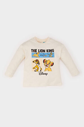 Erkek Bebek Disney Lion King Bisiklet Yaka Uzun Kollu Tişört