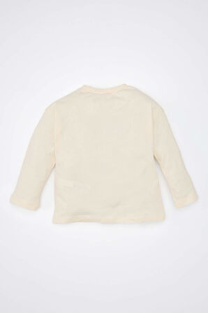 DeFacto Kız Bebek Bisiklet Yaka Yılbaşı Temalı Uzun Kollu Tişört D6231A524WNER233