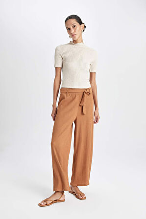 DeFacto Culotte Geniş Paça Bürümcük Kapri D2175AX24SMBN348
