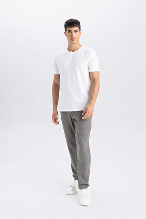 DeFacto Slim Fit Dar Kesim Bisiklet Yaka Basic Düz Kısa Kollu Tişört M6608AZ25SPER105