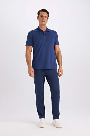 DeFacto Slim Fit Dar Kesim Kısa Kollu Pamuklu Basic Düz Polo Tişört M6609AZ25SPIN131