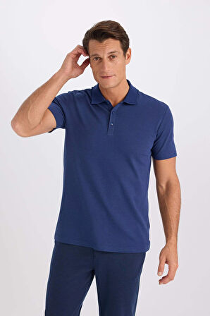 DeFacto Slim Fit Dar Kesim Kısa Kollu Pamuklu Basic Düz Polo Tişört M6609AZ25SPIN131