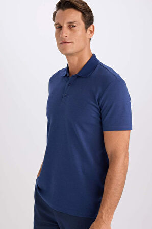 DeFacto Slim Fit Dar Kesim Kısa Kollu Pamuklu Basic Düz Polo Tişört M6609AZ25SPIN131
