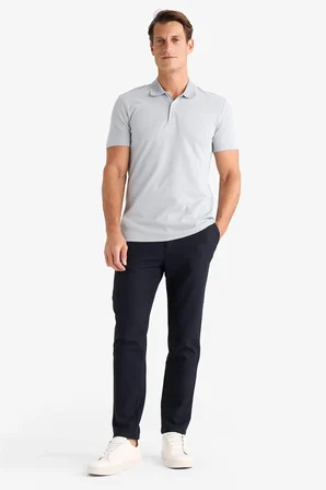 DeFacto Slim Fit Polo Yaka Kısa Kollu Pamuklu Modal Karışımlı Basic Tişört M6609AZ25SPGR130