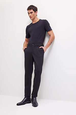 Slim Fit Dar Kesim Bisiklet Yaka Kısa Kollu Tişört