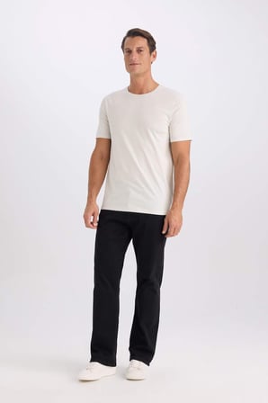 DeFacto Slim Fit Bisiklet Yaka Modal Karışımlı Pamuklu Basic Kısa Kollu Tişört M6606AZ25SPER20