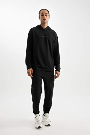 DeFactoFit Sporcu Jogger Eşofman Altı Standart Fit Beli Paçası Lastikli Cepli D6830AX24AUBK81