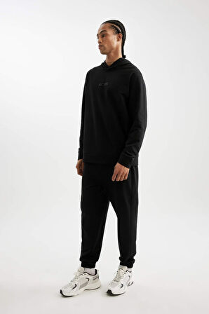 DeFactoFit Sporcu Jogger Eşofman Altı Standart Fit Beli Paçası Lastikli Cepli D6830AX24AUBK81