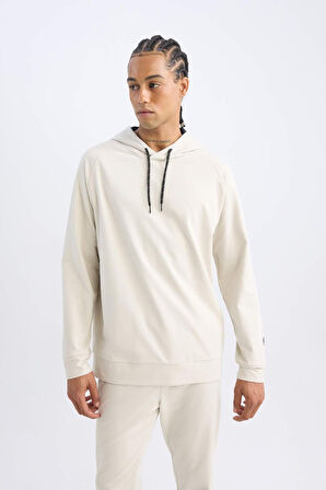 DeFactoFit  Standart Fit Kapüşonlu Sporcu Sweatshirt D6827AX24AUBG721