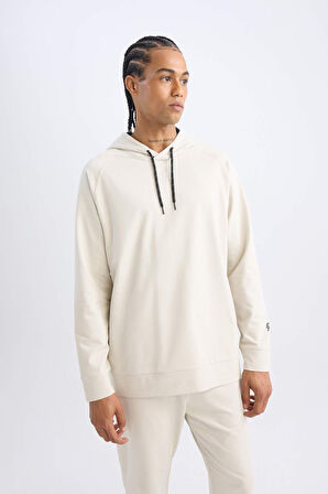 DeFactoFit  Standart Fit Kapüşonlu Sporcu Sweatshirt D6827AX24AUBG721