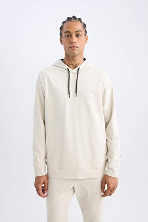 DeFactoFit  Standart Fit Kapüşonlu Sporcu Sweatshirt D6827AX24AUBG721