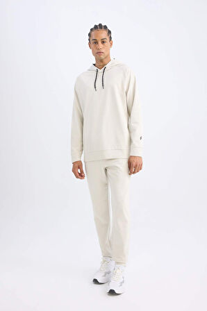 DeFactoFit Sporcu Jogger Eşofman Altı Slim Fit Dar Kesim Standart Paça Beli Paçası Lastikli D6831AX24AUBG721