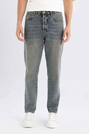 DeFacto %100 Pamuk 90's Slim Fit Dar Kalıp Yüksek Bel Dar Paça Jean Pantolon C7379AX24AUNM41
