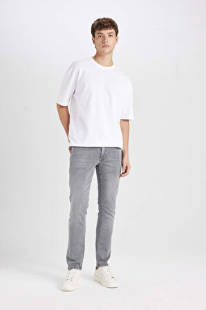 Pedro Slim Fit Dar Kalıp Normal Bel Dar Paça Jean Pantolon