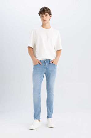 Pedro Slim Fit Dar Kalıp Normal Bel Dar Paça Jean Pantolon