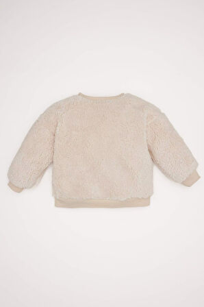 DeFacto Erkek Bebek Bisiklet Yaka Yılbaşı Temalı Pelüş Sweatshirt D6594A524WNBG286