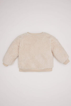 DeFacto Erkek Bebek Bisiklet Yaka Yılbaşı Temalı Pelüş Sweatshirt D6594A524WNBG286