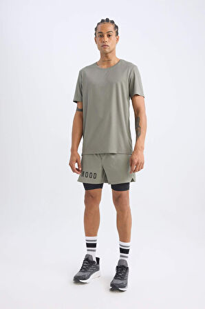 DeFactoFit Slim Fit Dar Kesim Fermuarlı Telefon Cepli Sporcu Taytlı Şort Z2147AZ25SPKH457
