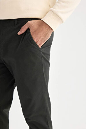 Düz Paça Chino Kanvas Pantolon