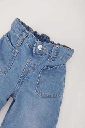 Kız Bebek Wide Leg Geniş Bol Paça Jean Pantolon