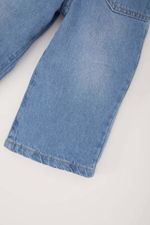 Kız Bebek Wide Leg Geniş Bol Paça Jean Pantolon