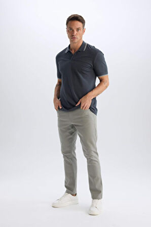 Slim Fit Dar Kesim Dar Paça Chino Kanvas Pantolon
