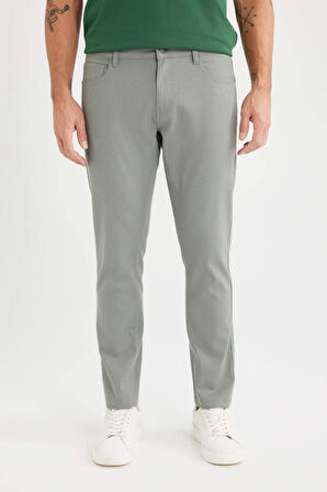 Slim Fit Dar Kesim Dar Paça Chino Kanvas Pantolon