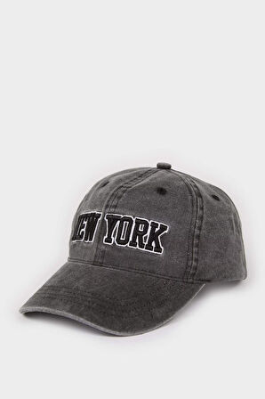 Unisex Nakışlı Jean Beyzbol Basketbol Şapkası