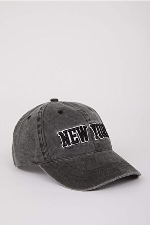 Unisex Nakışlı Jean Beyzbol Basketbol Şapkası