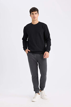 DeFacto Slim Fit Dar Kesim Jogger Eşofman Altı Basic Düz Pike Beli Bağcıklı Lastikli Paça Cepli  R9262AZ24AUAR184