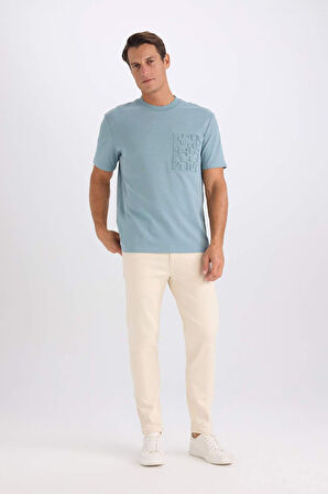 DeFacto Regular Fit Bisiklet Yaka Kısa Kollu Ağır Kumaş Tişört D8923AX25SPBE380