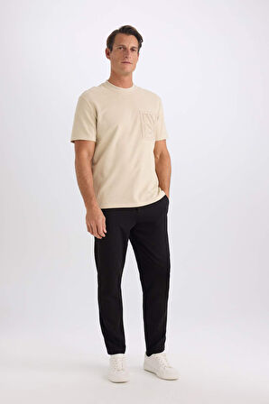 DeFacto Regular Fit Bisiklet Yaka Ağır Kumaş Kısa Kollu Tişört B6496AX25SPBG791