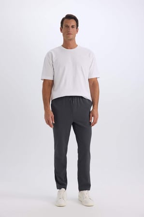 DeFacto Relax Fit Rahat Kesim Düz Paça Krinkıl Yazlık Kumaş Pantolon C3930AX25SPAR15