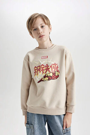 DeFacto Erkek Çocuk Marvel Comics Bisiklet Yaka Kalın Sweatshirt D6741A824WNBG702