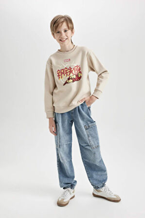 DeFacto Erkek Çocuk Marvel Comics Bisiklet Yaka Kalın Sweatshirt D6741A824WNBG702
