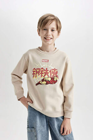 DeFacto Erkek Çocuk Marvel Comics Bisiklet Yaka Kalın Sweatshirt D6741A824WNBG702