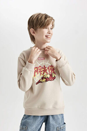 DeFacto Erkek Çocuk Marvel Comics Bisiklet Yaka Kalın Sweatshirt D6741A824WNBG702