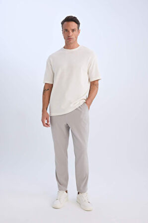 DeFacto Relax Fit Rahat Kesim Düz Paça Yazlık Kumaş Pantolon C3930AX25SPGR419