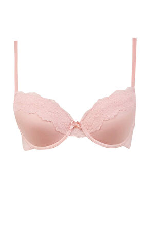 DeFacto Fall in Love Dantel Detaylı Dolgulu Push Up Bra D8163AX25SPBR80