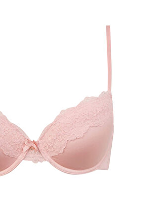 DeFacto Fall in Love Dantel Detaylı Dolgulu Push Up Bra D8163AX25SPBR80