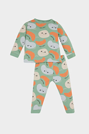 DeFacto Erkek Bebek Pijama Takımı Desenli Bisiklet Yaka Uzun Kollu Üst Uzun Alt D8657A524WNGN381