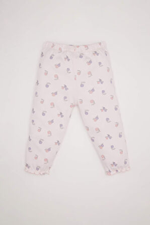 DeFacto Kız Bebek Pijama Takımı Meyve Desenli Uzun Kollu Üst Uzun Alt D8651A524WNPN144