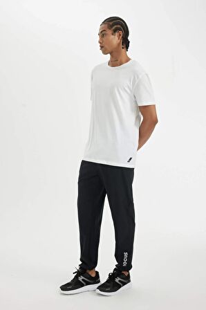 DeFactoFit  Sporcu Jogger Eşofman Altı Slim Fit Dar Kesim Çift Cepli Dokuma C2833AX24SMBK81