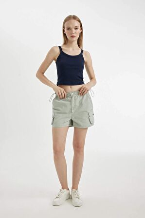 DeFacto Coool Regular Fit Normal Bel Kısa Paça Gabardin Şort A3688AX24HSGN1128