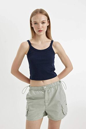 DeFacto Coool Regular Fit Normal Bel Kısa Paça Gabardin Şort A3688AX24HSGN1128