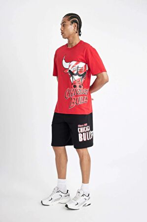 DeFactoFit NBA Chicago Bulls Standart Fit Kısa Paça Şort C4462AX24HSBK81